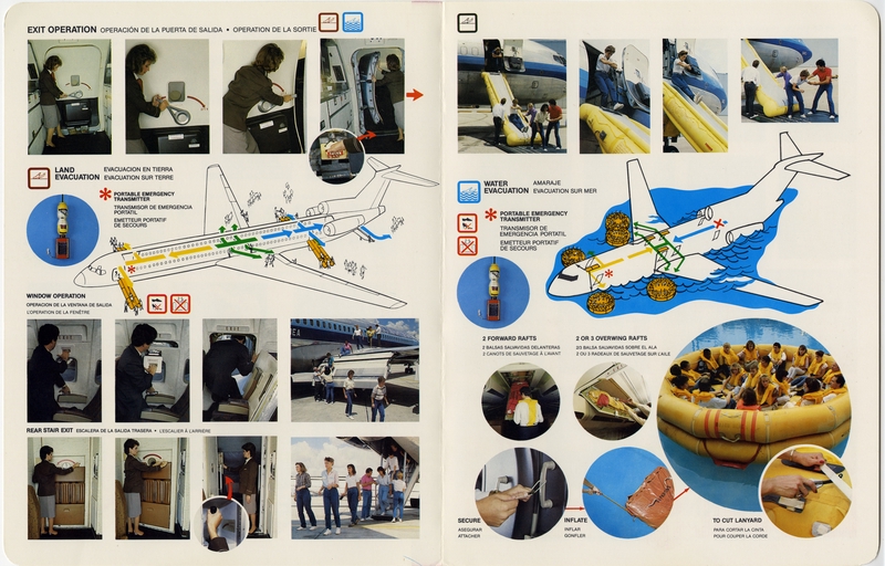 Image: safety information card: Eastern Air Lines, Boeing 727-200