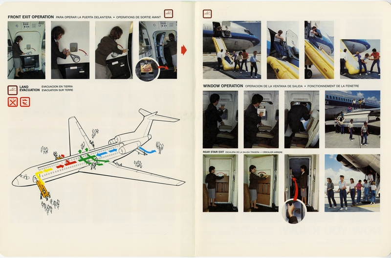 Image: safety information card: Eastern Air Lines, Boeing 727-25
