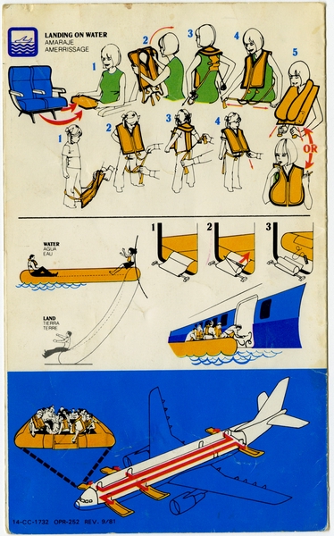 Image: safety information card: Eastern Air Lines, Airbus A300 "Whisperliner"