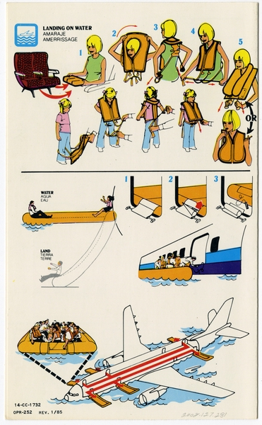 Image: safety information card: Eastern Air Lines, Airbus A300 "Whisperliner"