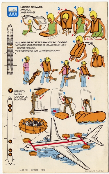 Image: safety information card: Eastern Air Lines, Boeing 757