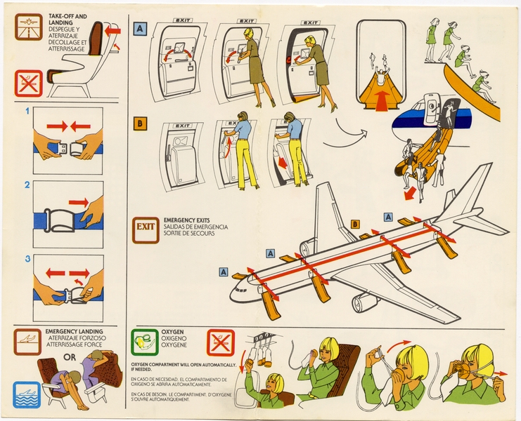 Image: safety information card: Eastern Air Lines, Boeing 757