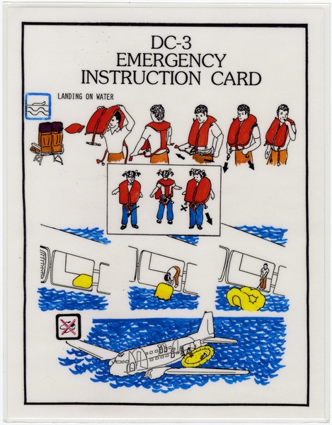 Image: safety information card: Douglas DC-3