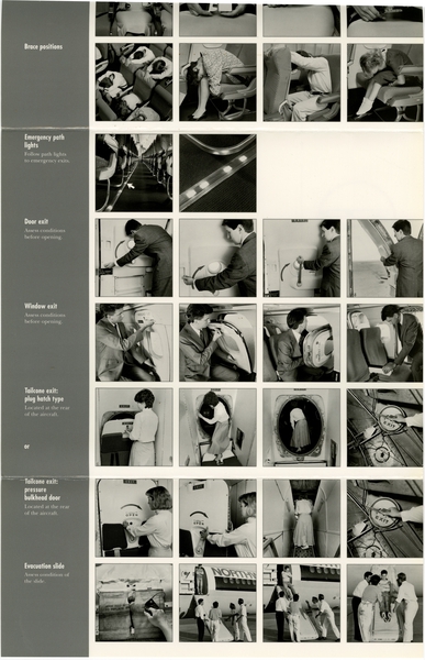 Image: safety information card: Northwest Airlines, Douglas DC-9 Series 10