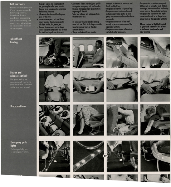 Image: safety information card: Northwest Airlines, McDonnell Douglas DC-10