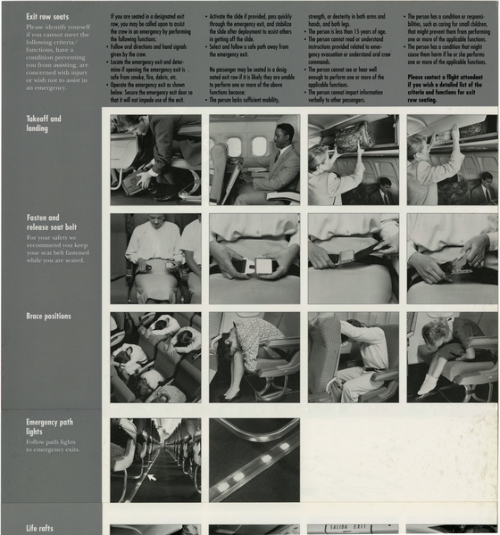 Image: safety information card: Northwest Airlines, Boeing 727-200