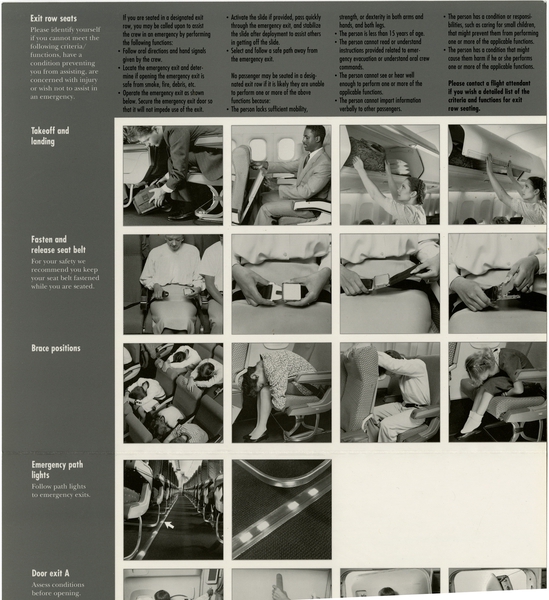 Image: safety information card: Northwest Airlines, Boeing 747-400