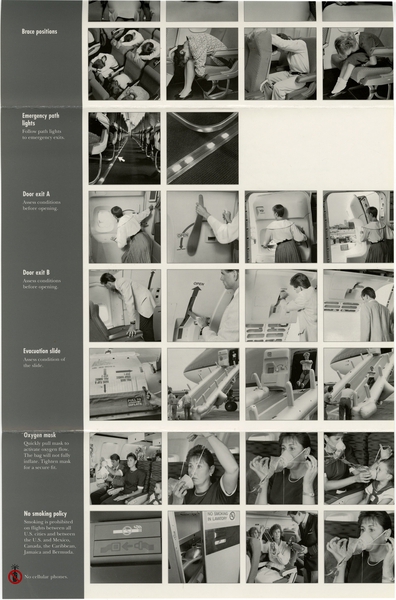 Image: safety information card: Northwest Airlines, Boeing 747-400