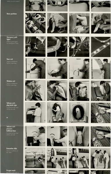 Image: safety information card: Northwest Airlines, Douglas DC-9 Series 30 / 40 / 50