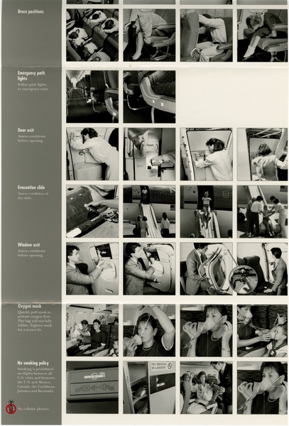 Image: safety information card: Northwest Airlines, Airbus A319