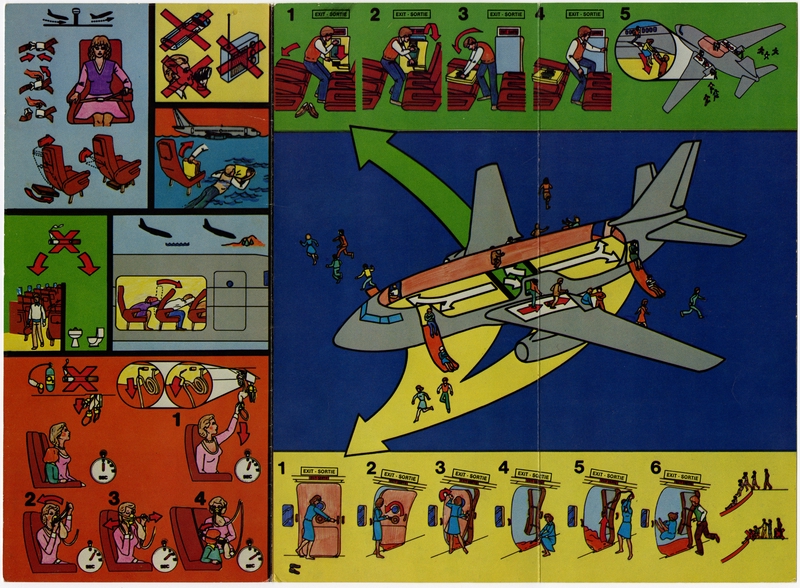 Image: safety information card: Nordair, Boeing 737