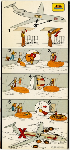 Image: safety information card: Northeast International Airways, Boeing 727-100