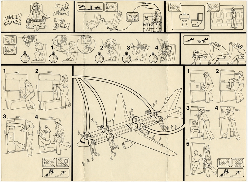Image: safety information card: Northeast International Airways, Airbus A300