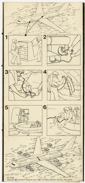 Image: safety information card: Northeast International Airways, Airbus A300