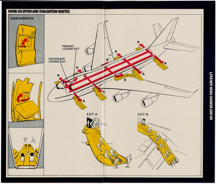 Image: safety information card: Singapore Airlines, Boeing 747
