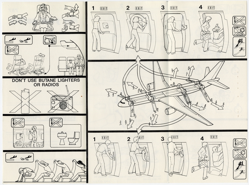 Image: safety information card: Republic Airlines, Boeing 757