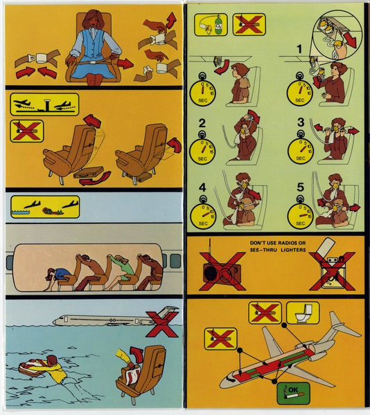 Image: safety information card: Republic Airlines, Douglas DC-9 Super 80