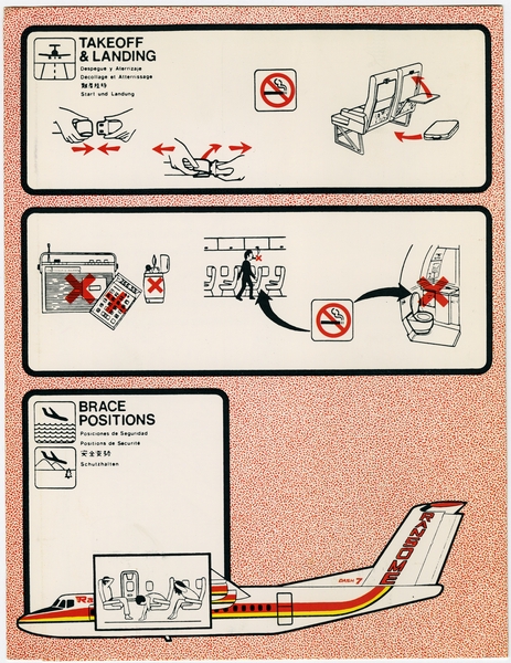 Image: safety information card: Ransome Airlines, de Havilland DHC-7 Dash 7
