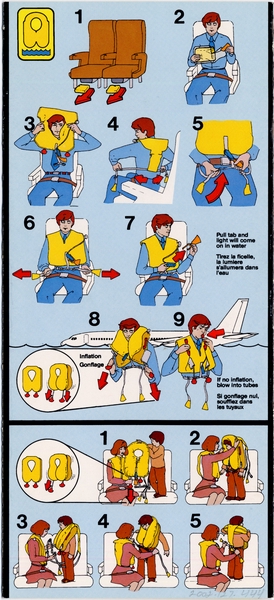 Image: safety information card: Pacific Express, Boeing 737