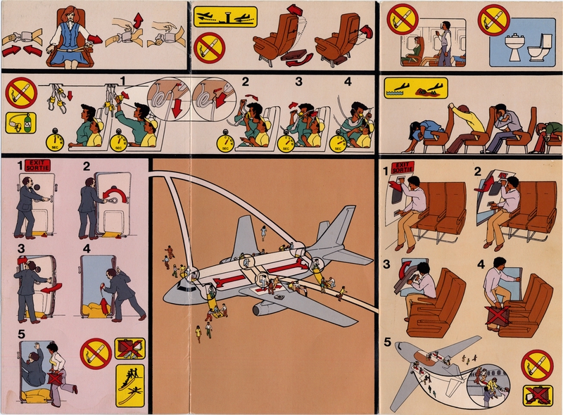Image: safety information card: Pacific Western, Boeing 737