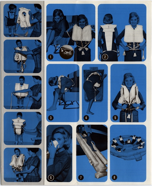 Image: safety information card: Pan American World Airways, Boeing 707