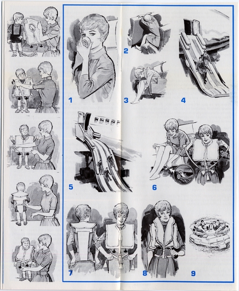 Image: safety information card: Pan American World Airways, Boeing 747