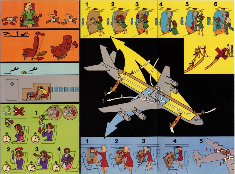 Image: safety information card: Pan American World Airways, Boeing 707
