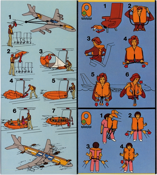 Image: safety information card: Pan American World Airways, Boeing 707