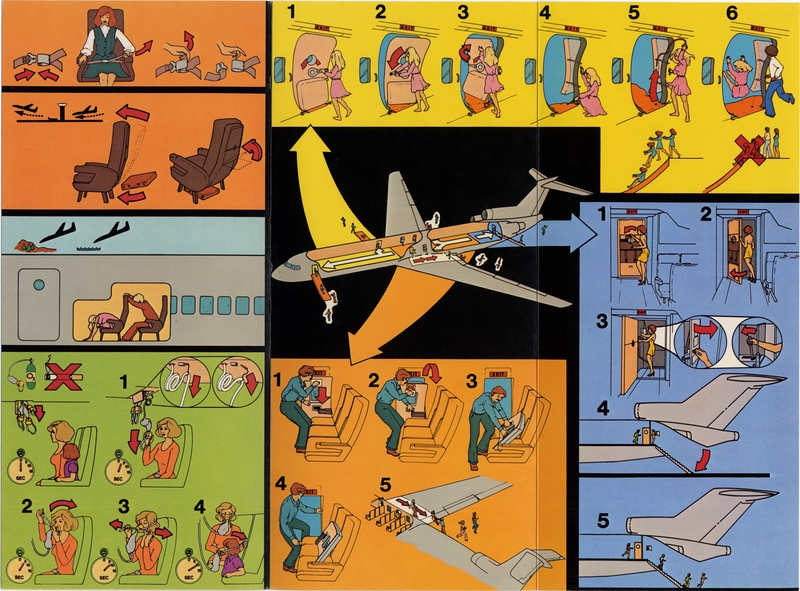 Image: safety information card: Pan American World Airways, Boeing 727