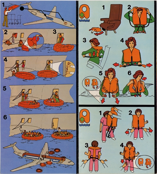 Image: safety information card: Pan American World Airways, Boeing 727
