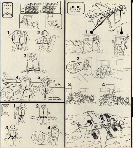 Image: safety information card: Pan American World Airways, McDonnell Douglas DC-10