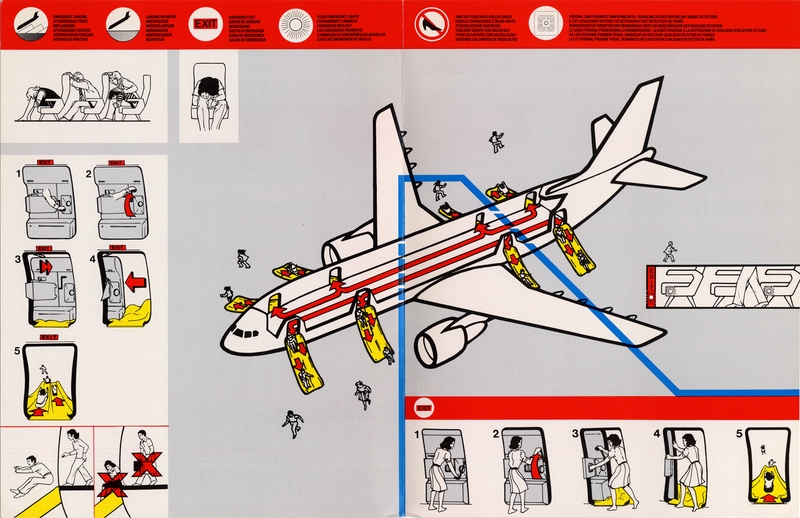 Image: safety information card: Pan American World Airways, Airbus A300