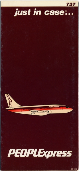 Image: safety information card: PEOPLExpress, Boeing 737