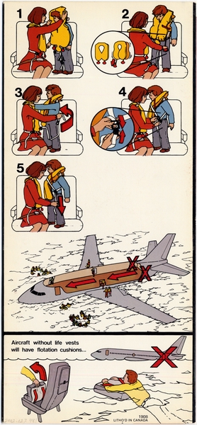 Image: safety information card: PEOPLExpress, Boeing 737