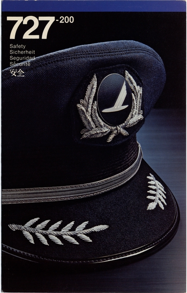 Image: safety information card: Piedmont Airlines, Boeing 727-200