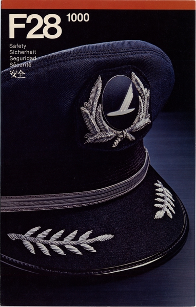 Image: safety information card: Piedmont Airlines, Fokker F.28 Fellowship