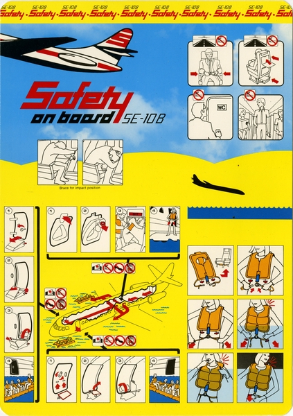 Image: safety information card: Sud Aviation Caravelle SE-10B