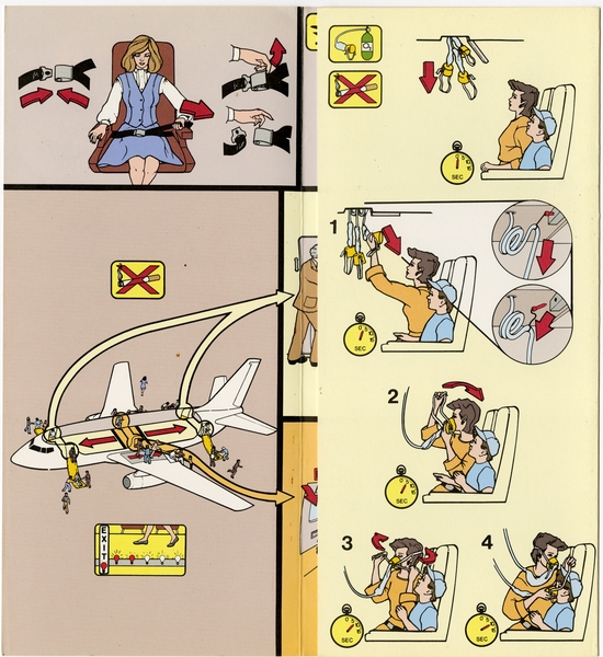 Image: safety information card: Southwest Airlines, Boeing 737