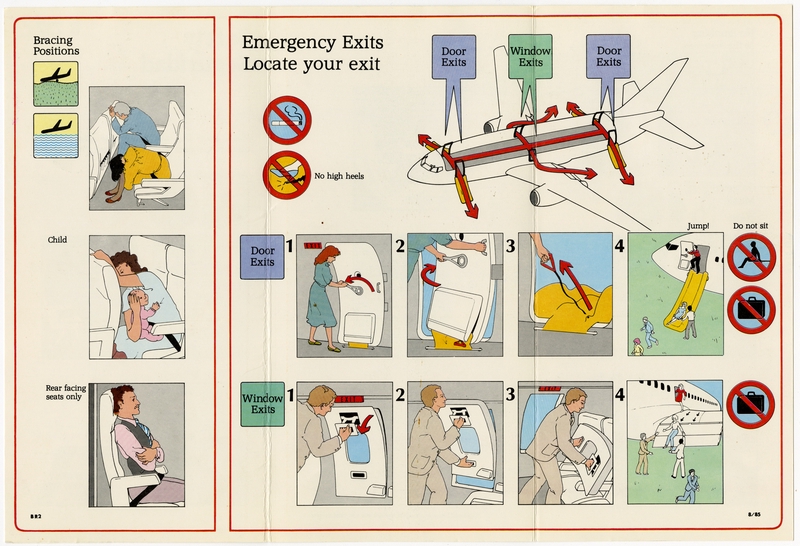 Image: safety information card: Southwest Airlines, Boeing 737