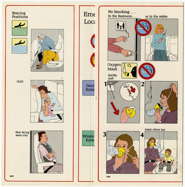 Image: safety information card: Southwest Airlines, Boeing 737