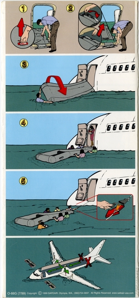 Image: safety information card: Alaska Airlines, Boeing 737-700