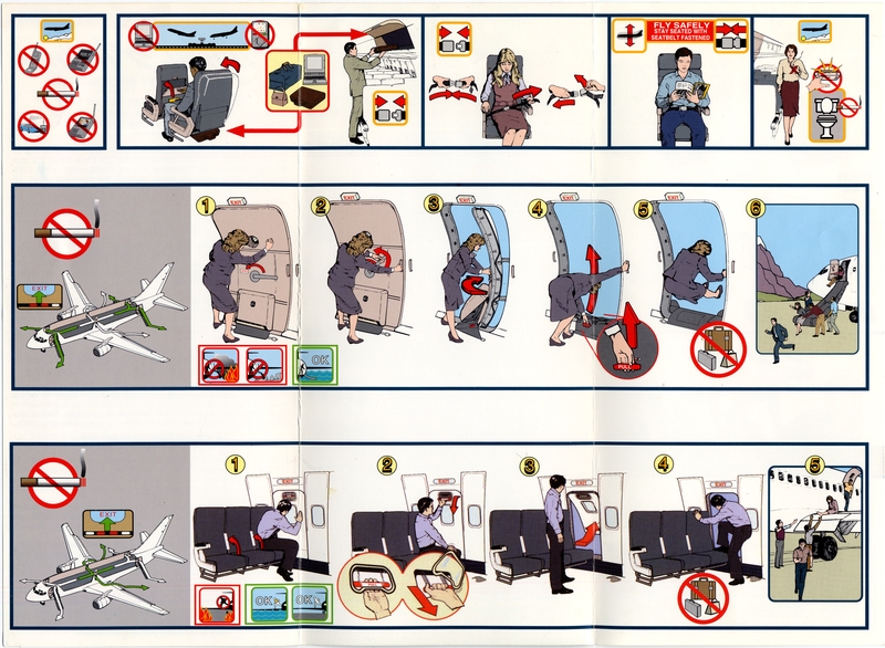 Image: safety information card: Alaska Airlines, Boeing 737-700