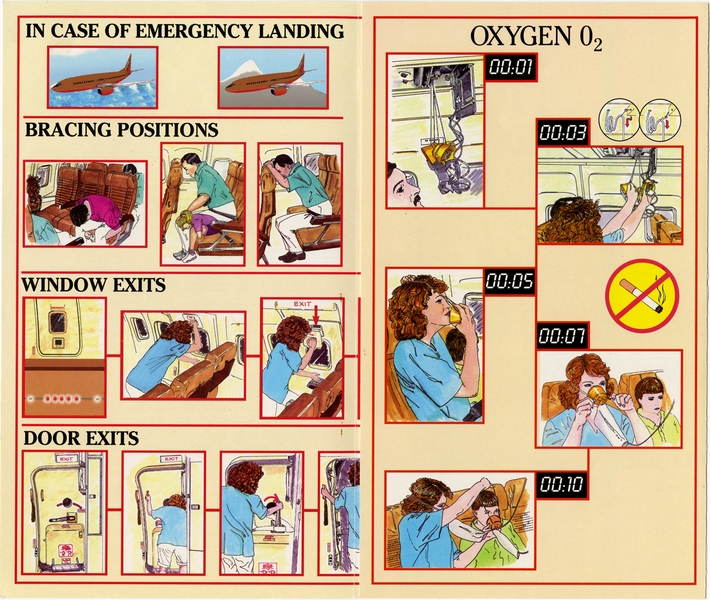 Image: safety information card: Southwest Airlines, Boeing 737
