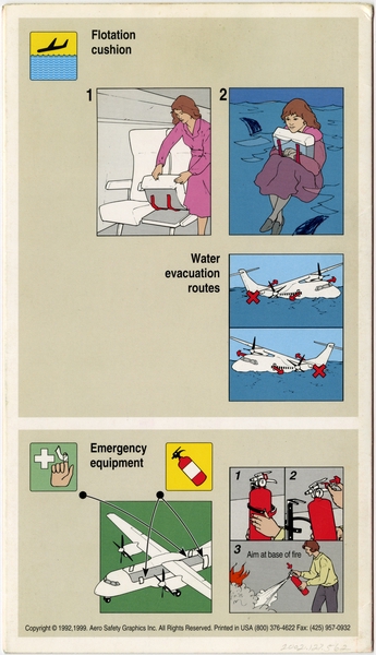 Image: safety information card: Trans States Airlines (TSA), ATR 42