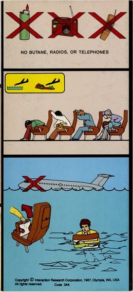 Image: safety information card: USAir, BAC One-Eleven