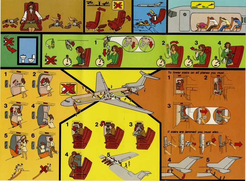 Image: safety information card: USAir, Boeing 727-100