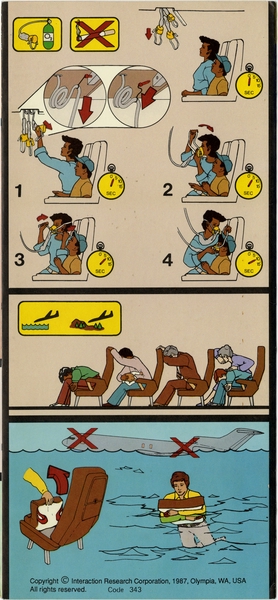 Image: safety information card: USAir, Boeing 727-200