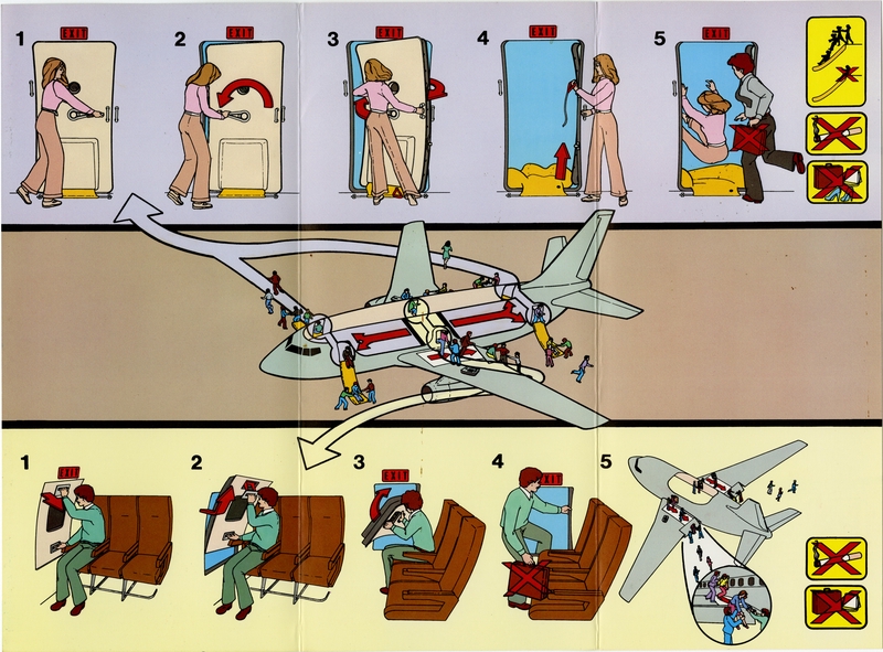 Image: safety information card: USAir, Boeing 737