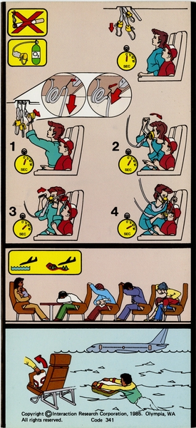 Image: safety information card: USAir, Boeing 737