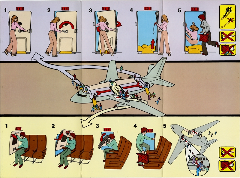 Image: safety information card: USAir, Boeing 737
